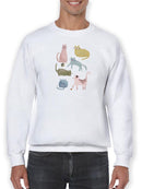 Cat Squad I Sweatshirt -June Erica Vess Designs