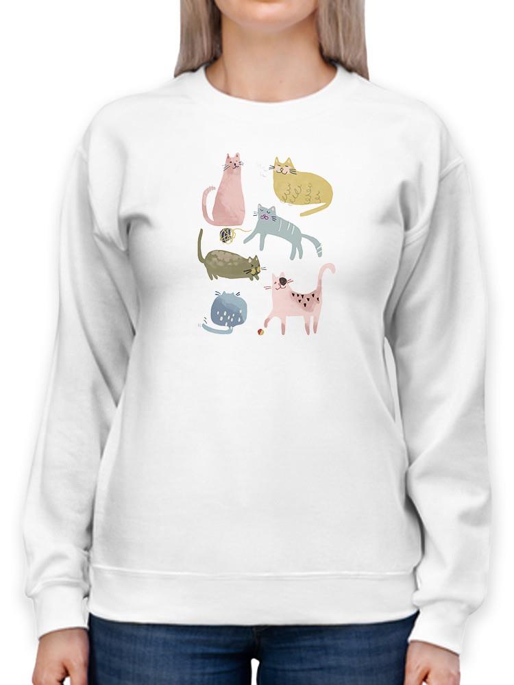 Cat Squad I Sweatshirt -June Erica Vess Designs