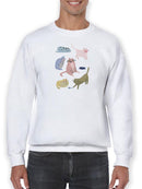 Cat Squad Ii Sweatshirt -June Erica Vess Designs
