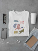 Cat Squad Ii. T-shirt -June Erica Vess Designs