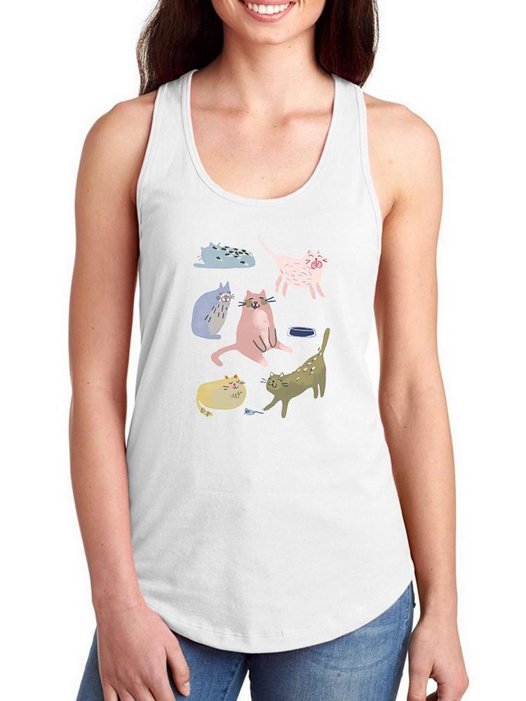 Cat Squad Ii T-shirt -June Erica Vess Designs