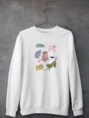 Cat Squad Ii Sweatshirt -June Erica Vess Designs