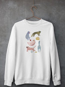 Cat Squad Iii Sweatshirt -June Erica Vess Designs