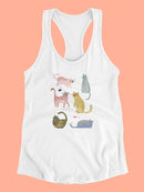 Cat Squad Iv T-shirt -June Erica Vess Designs