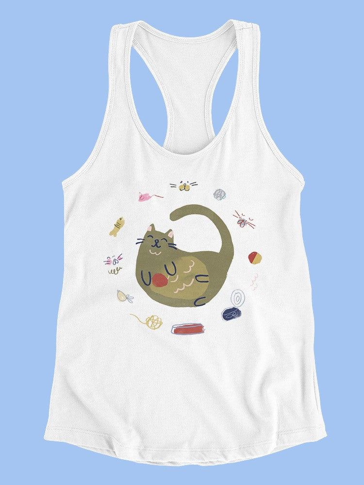 Sleeping Kitten T-shirt -June Erica Vess Designs