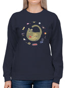 Sleeping Kitten Sweatshirt -June Erica Vess Designs