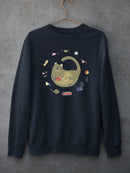Sleeping Kitten Sweatshirt -June Erica Vess Designs