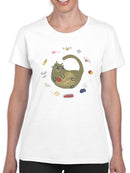 Sleeping Kitten T-shirt -June Erica Vess Designs