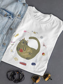 Sleeping Kitten T-shirt -June Erica Vess Designs