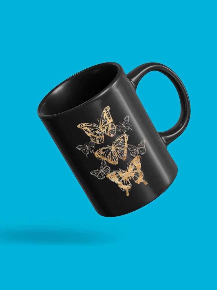 Gold Butterflies Mug -June Erica Vess Designs