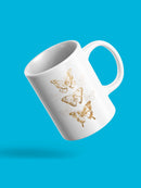 Gold Butterflies Mug -June Erica Vess Designs
