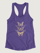 Gold Butterflies T-shirt -June Erica Vess Designs