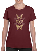 Gold Butterflies T-shirt -June Erica Vess Designs