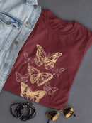 Gold Butterflies T-shirt -June Erica Vess Designs