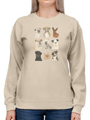 Doggos And Puppers I Sweatshirt -June Erica Vess Designs