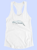 Cetacea Beluga Whale. T-shirt -June Erica Vess Designs