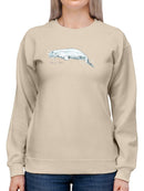 Cetacea Beluga Whale. Sweatshirt -June Erica Vess Designs