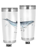 Cetacea Dwarf Minke. Whale Tumbler -June Erica Vess Designs