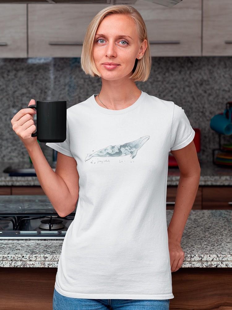 Cetacea Gray Whale. T-shirt -June Erica Vess Designs