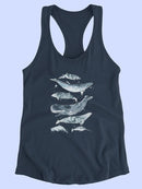 Cetacea Ii T-shirt -June Erica Vess Designs