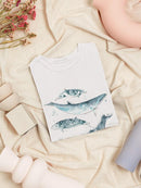 Cetacea Ii T-shirt -June Erica Vess Designs