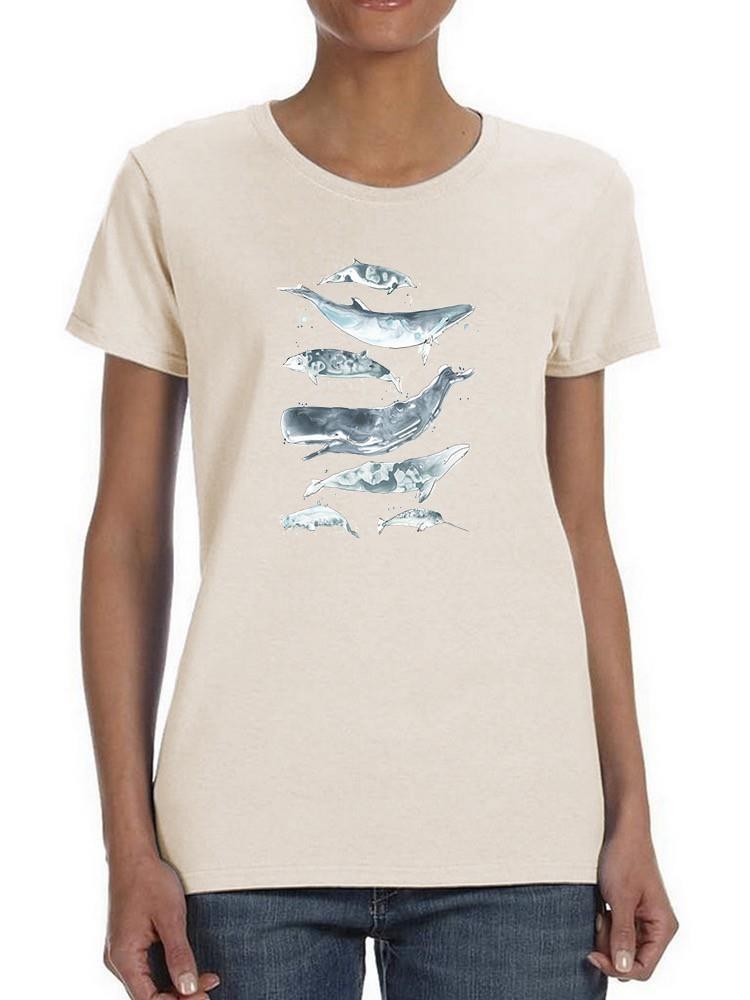 Cetacea Ii T-shirt -June Erica Vess Designs