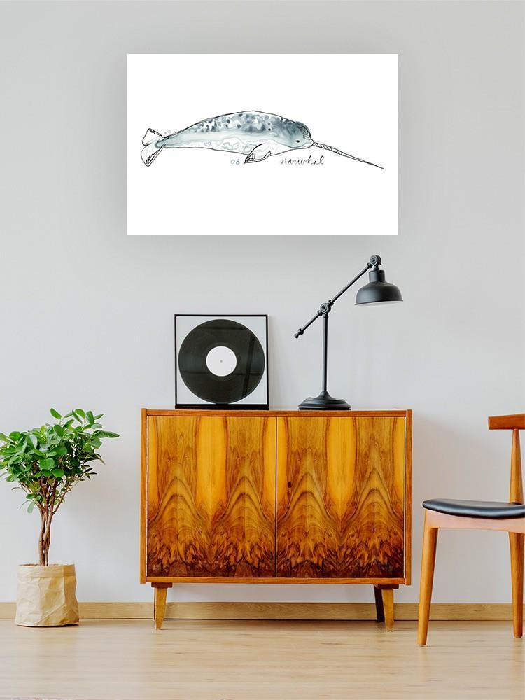 Cetacea Narwhal. Wall Art -June Erica Vess Designs