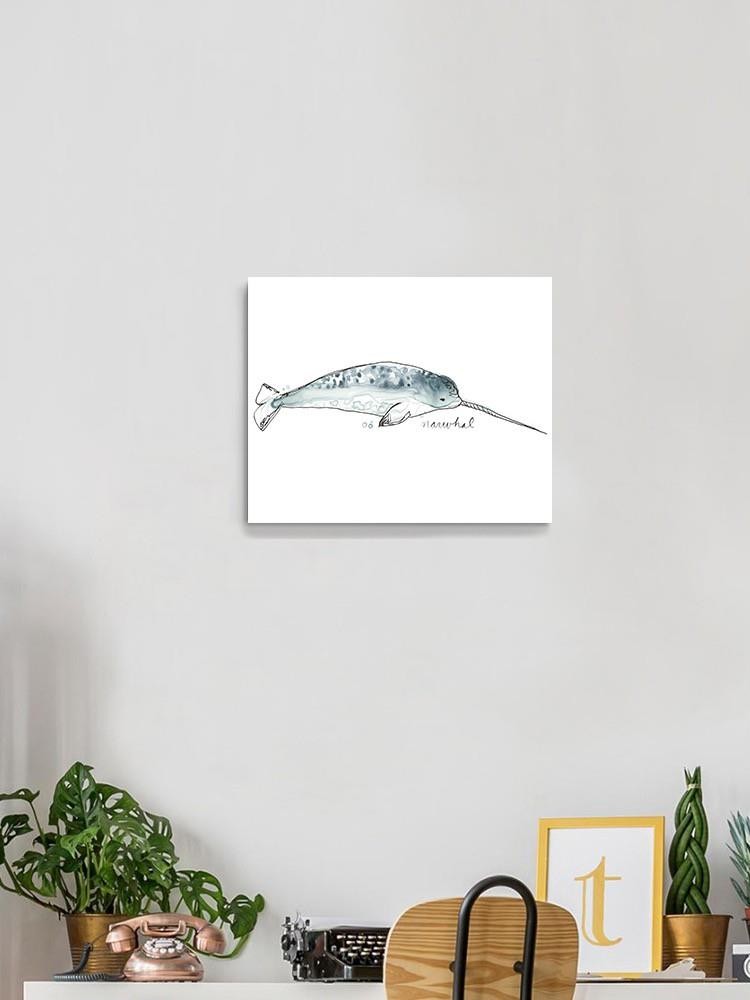 Cetacea Narwhal. Wall Art -June Erica Vess Designs