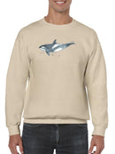 Cetacea Orca Whale Sweatshirt -June Erica Vess Designs