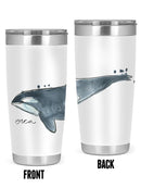 Cetacea Orca Whale. Tumbler -June Erica Vess Designs