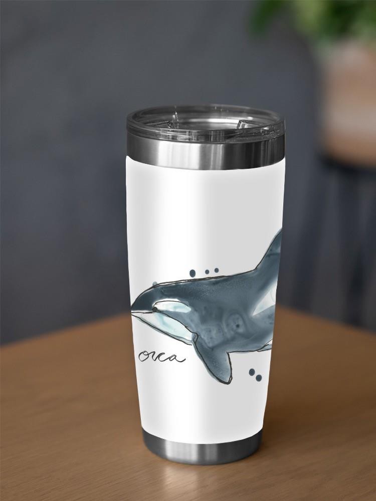Cetacea Orca Whale. Tumbler -June Erica Vess Designs
