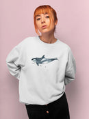Cetacea Orca Whale Sweatshirt -June Erica Vess Designs