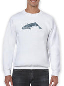 Cetacea Sei Whale Sweatshirt -June Erica Vess Designs