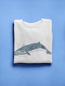 Cetacea Sei Whale Sweatshirt -June Erica Vess Designs