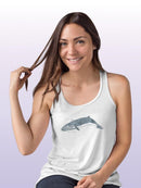 Cetacea Sei Whale T-shirt -June Erica Vess Designs