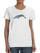 Cetacea Sei Whale T-shirt -June Erica Vess Designs