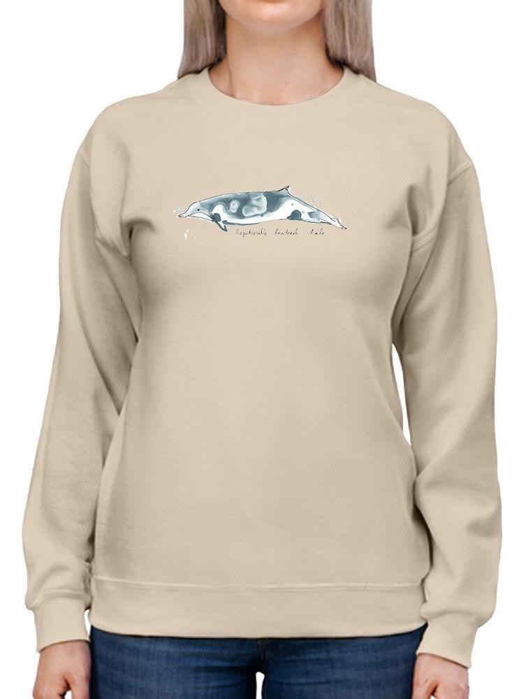 Cetacea Shepherd's Beak Whale Sweatshirt -June Erica Vess Designs