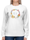 Snarky Florals Ix. Sweatshirt -June Erica Vess Designs