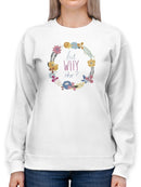 Snarky Florals Vii. Sweatshirt -June Erica Vess Designs