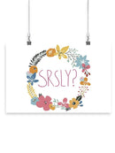 Snarky Florals. Xi Wall Art -June Erica Vess Designs
