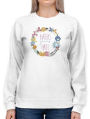 Snarky Florals Xii. Sweatshirt -June Erica Vess Designs