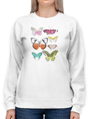 Chromatic Butterflies I Sweatshirt -June Erica Vess Designs