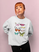 Chromatic Butterflies I Sweatshirt -June Erica Vess Designs