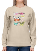 Chromatic Butterflies I Sweatshirt -June Erica Vess Designs