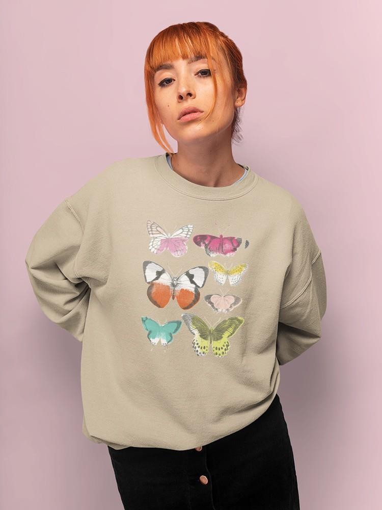 Chromatic Butterflies I Sweatshirt -June Erica Vess Designs