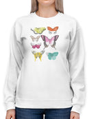 Chromatic Butterflies Ii Sweatshirt -June Erica Vess Designs