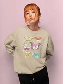 Chromatic Butterflies Ii Sweatshirt -June Erica Vess Designs