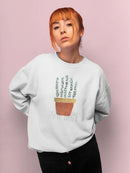 Punny Plant Iv Sweatshirt -June Erica Vess Designs