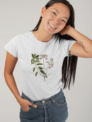 Catesby Bird Botanical Art T-shirt -Mark Catesby Designs