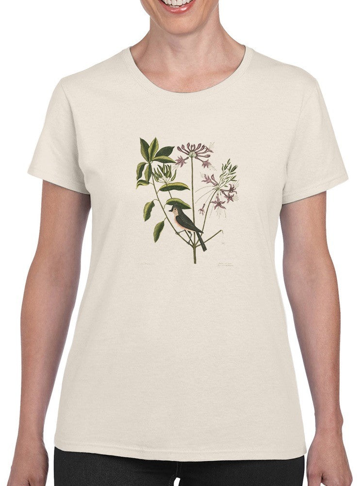 Catesby Bird Botanical Art T-shirt -Mark Catesby Designs
